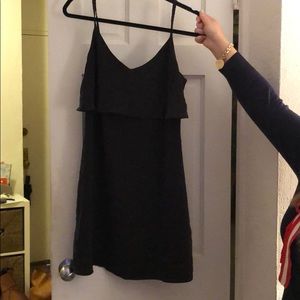 Joie silk dress with ruffle and braided straps